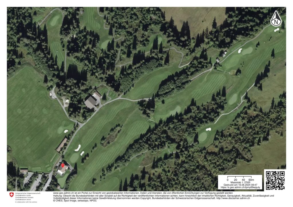 Karte ds Golfclub Gstaad-Saanenland 